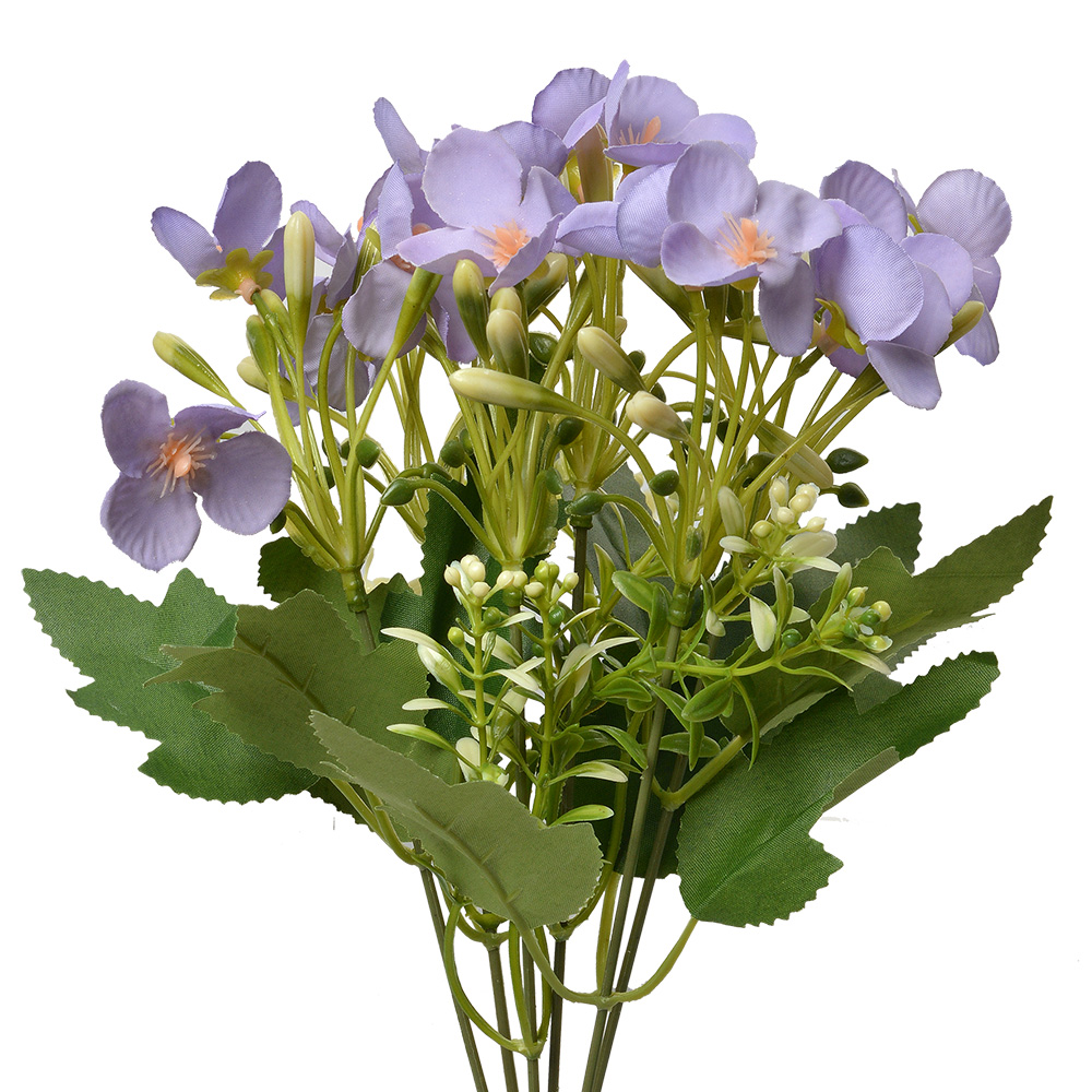 Decoratie tak met bloemen 15x15x30 cm