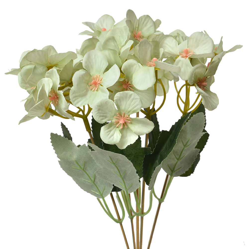 [6PL0364GR] Decoratie tak met bloemen 16x12x30 cm