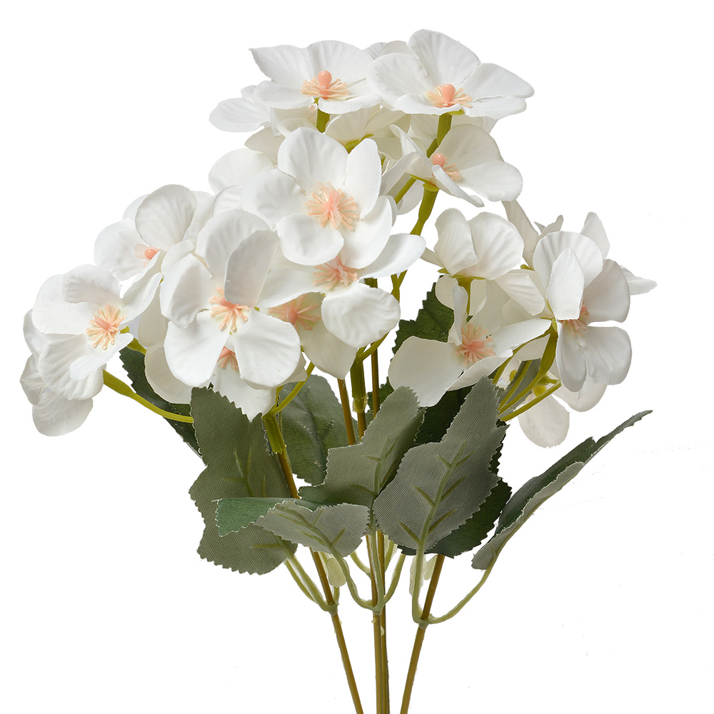 [6PL0364W] Decoratie tak met bloemen 16x12x30 cm