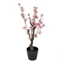 Décoration Arbre à fleurs de cerisier Rose Marron 10x10x48 cm