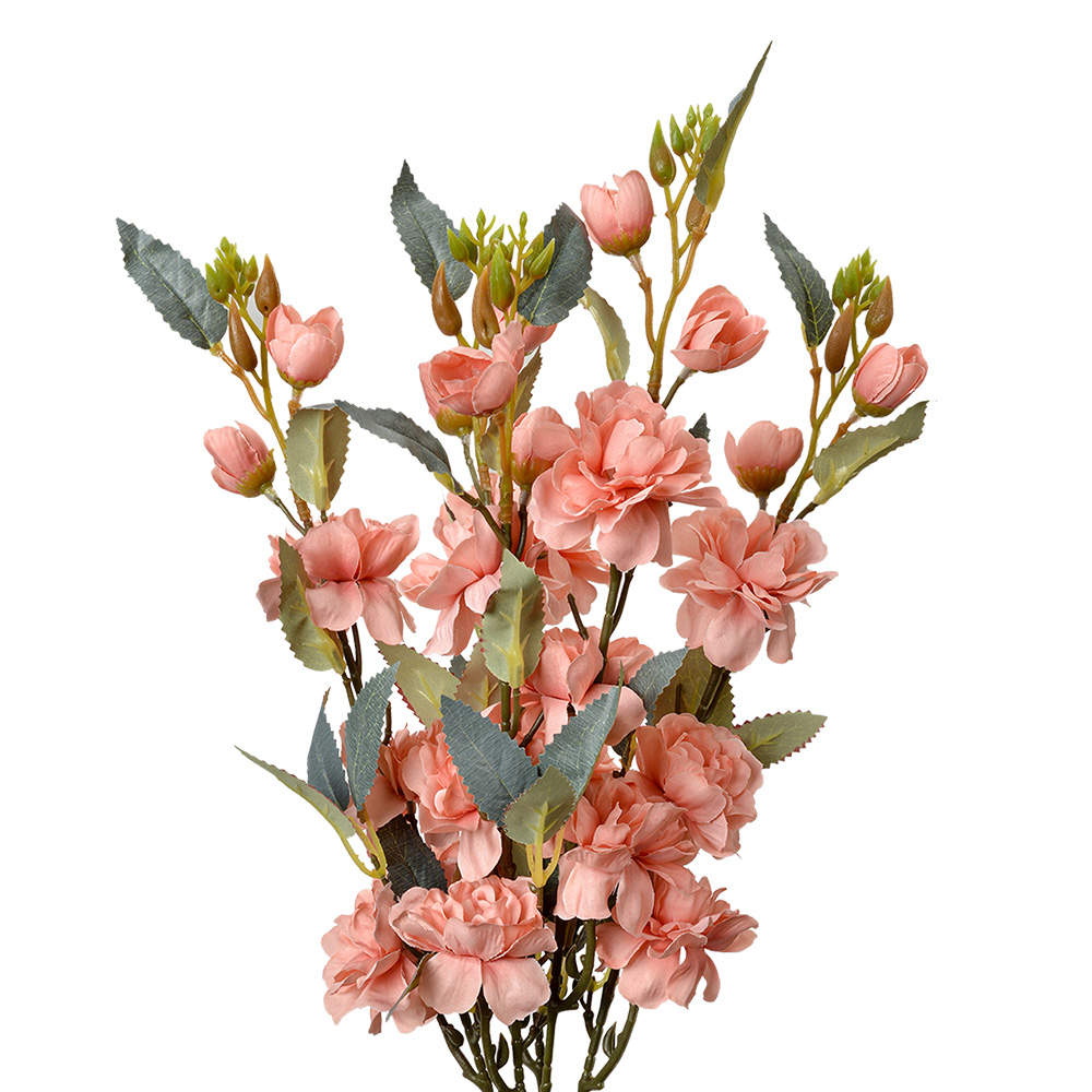 Decoratie tak met bloemen 10x10x51 cm