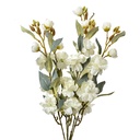Decorative Artificial Branch with flowers White Green 10x10x51 cm