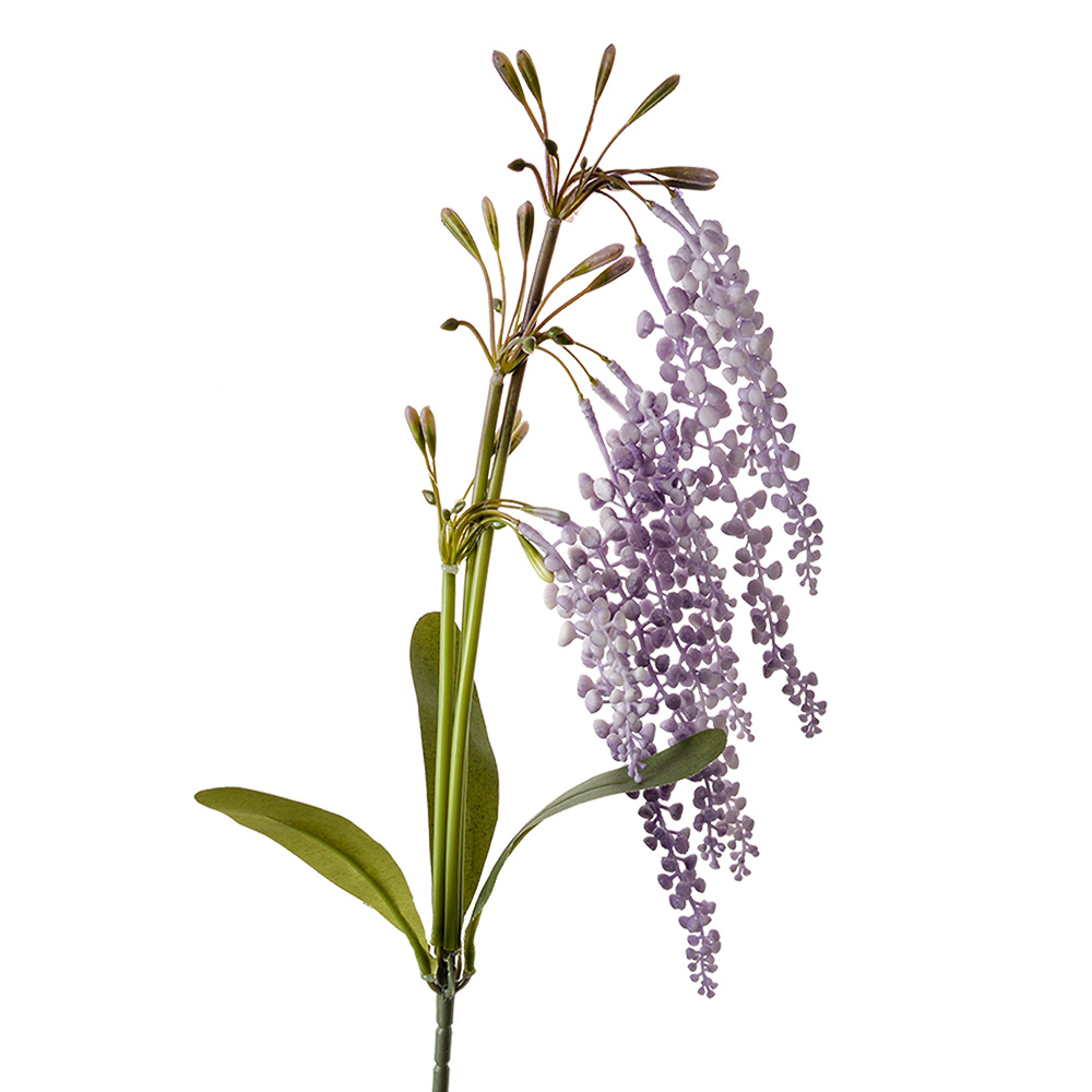 [6PL0383PA] Decoratie tak met bloemen 14x10x82 cm