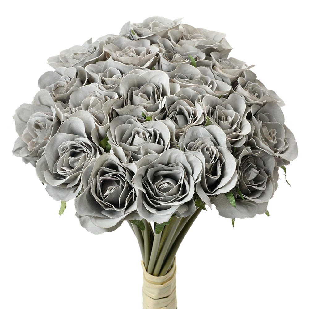 [6PL0392G] Kunstbloem bos van 24 rozen 20x16x30 cm