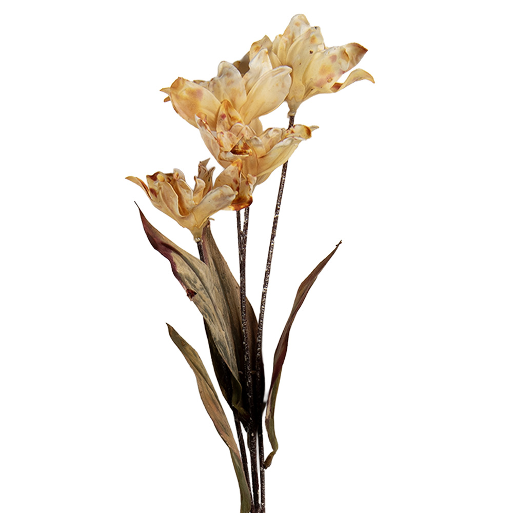 Decoratie tak met bloemen 8x5x60 cm