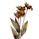 Deko Ast mit Blumen Orange Grün 8x5x60 cm