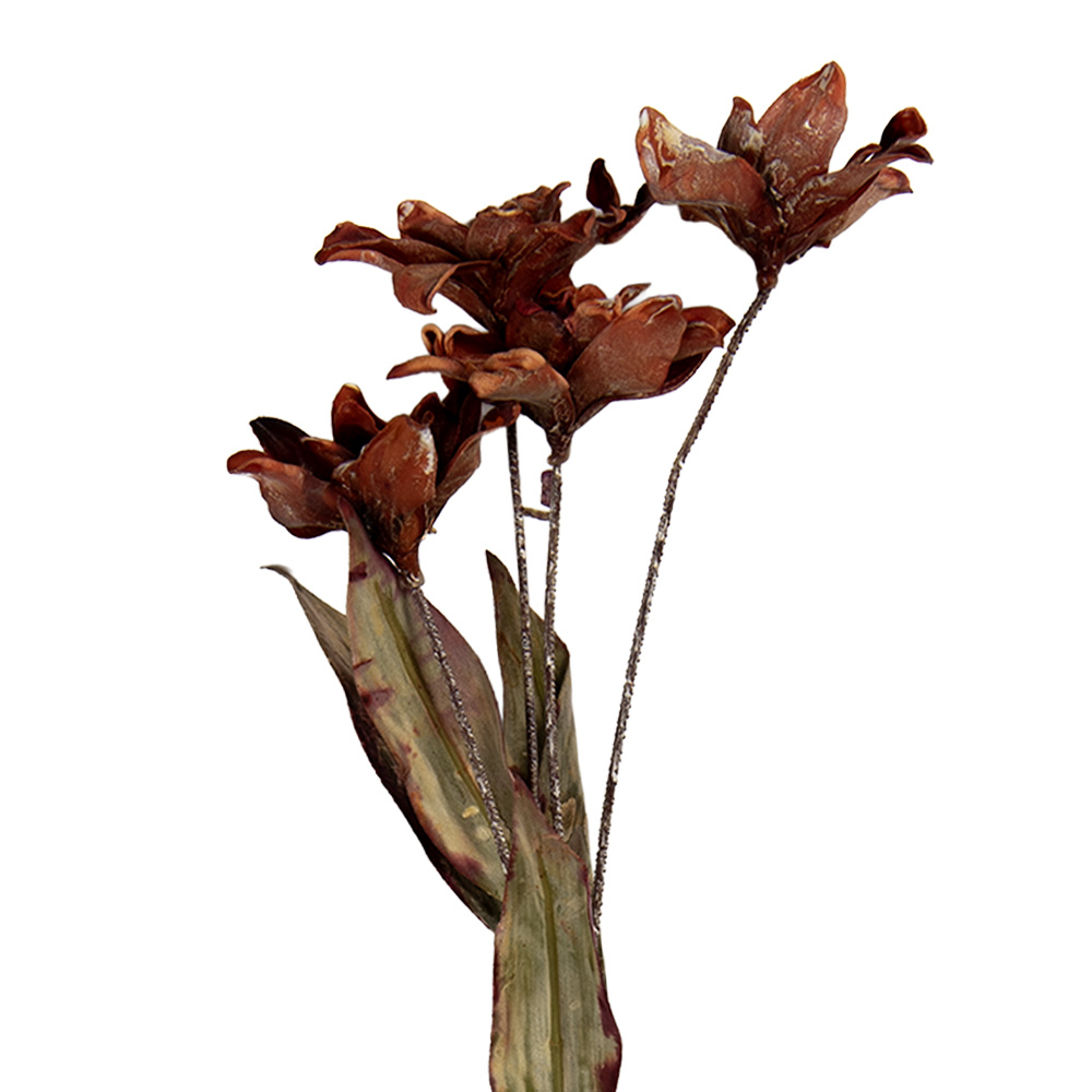 Decoratie tak met bloemen 8x5x60 cm