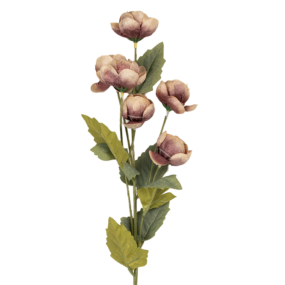 Decoratie tak met bloemen 10x10x63 cm