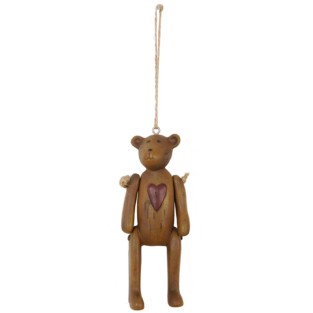 [6PR0054] Anhänger Schmuck Braun Bär 4x3x10 cm