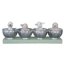 Statua Decorativa Coniglio Grigio 26x6x9 cm