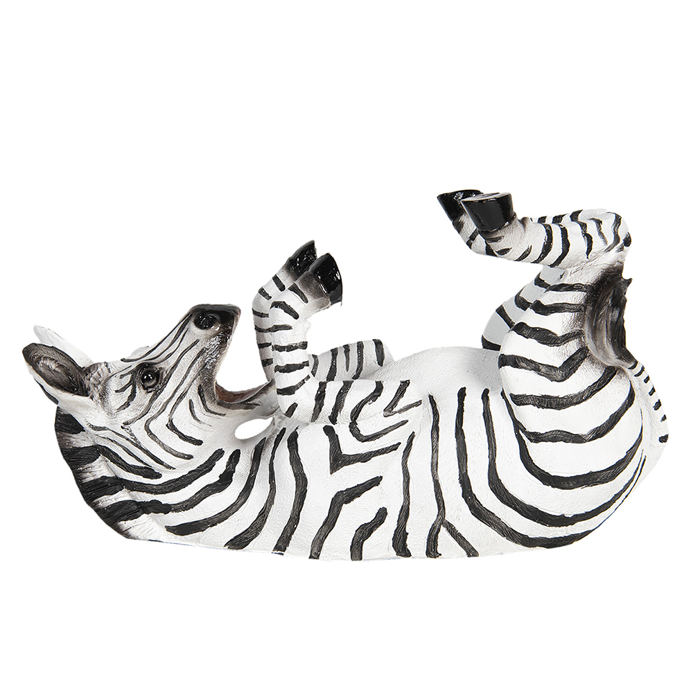 [6PR2710] Weinflaschenhalter Zebra Schwarz 32x12x18 cm