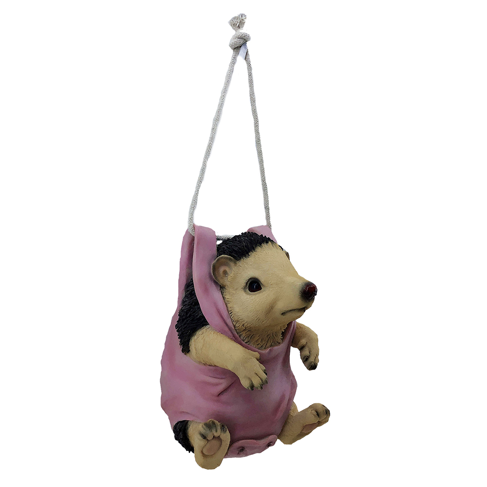 [6PR3377] Decoratie hangend egel 13x10x17 cm