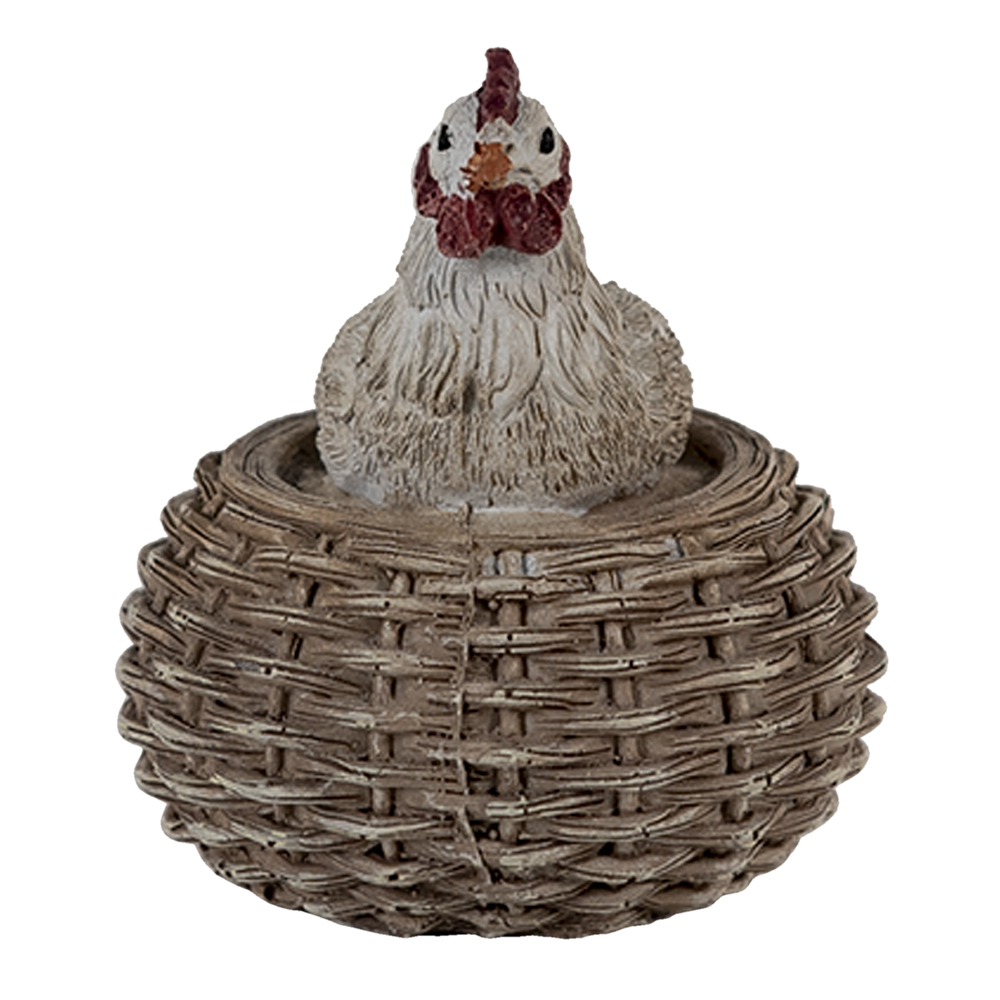 Decoratie hanger kip 5x5x6 cm