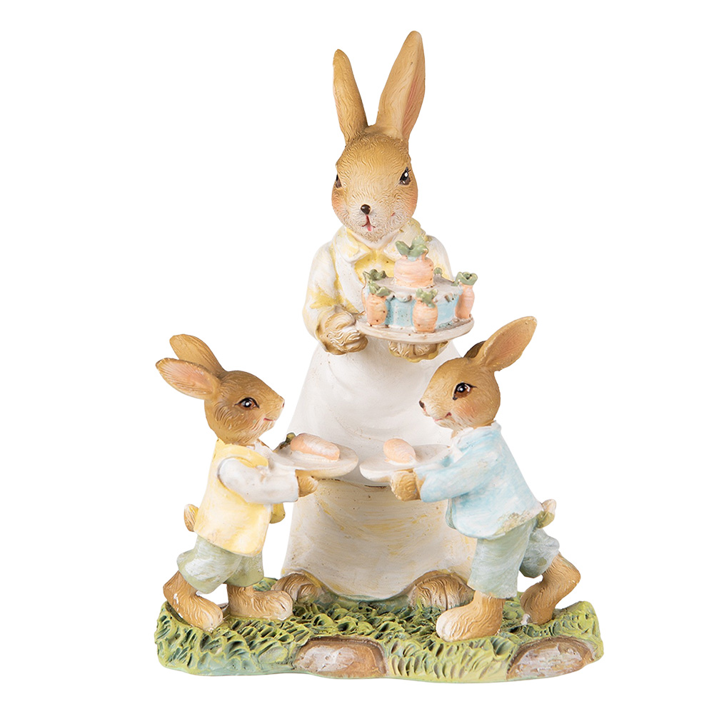 [6PR3854] Decoratie konijnen 12x8x15 cm