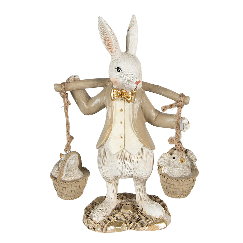 [6PR3872] Image de décoration des Lapin Beige, Marron 12x6x17 cm