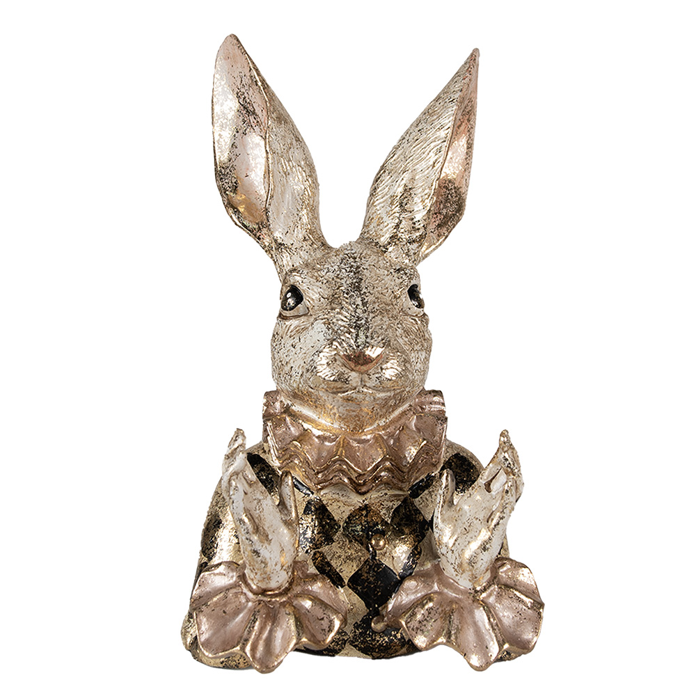 [6PR3888] Image de décoration des Lapin Beige or 14x13x24 cm