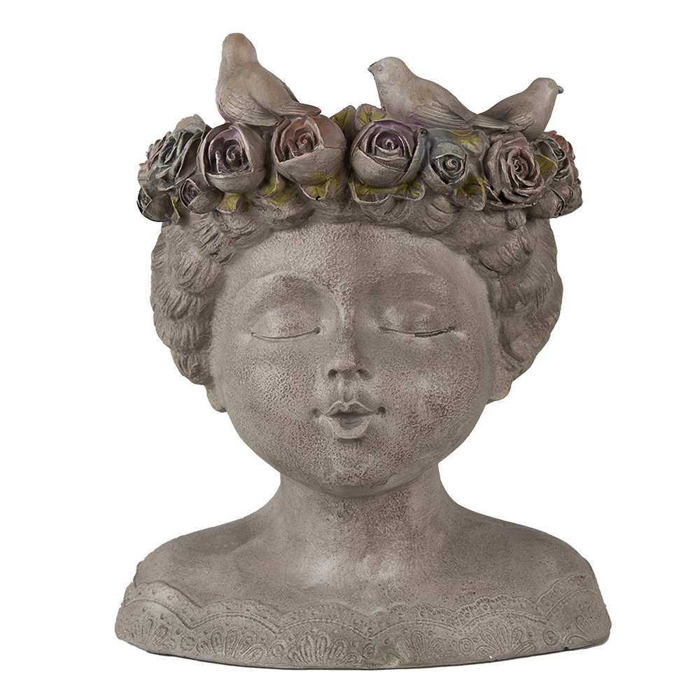 [6PR3896] Bloempot vrouw 22x20x26 cm