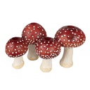 Kerzenständer Pilze Rot, Weiß 30x17x17 cm