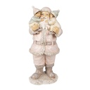Decoratie Babbo Natale met kinderen 10x8x21 cm