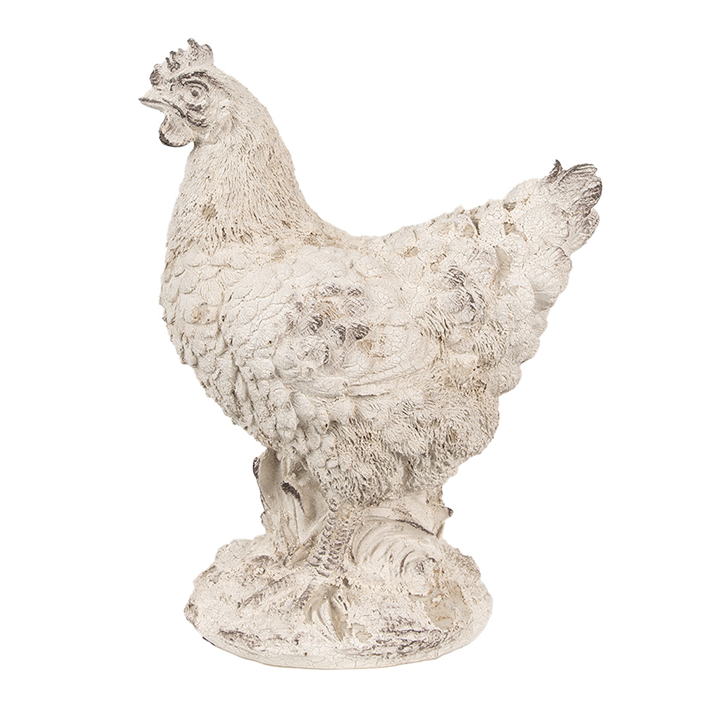 [6PR4054] Decorativa Gallina Beige 21x12x26 cm