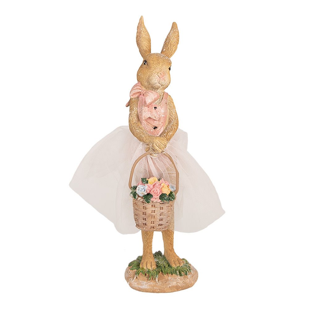 [6PR4096] Decoratie konijn 7x6x21 cm