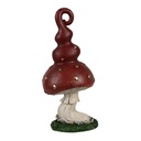 Decorazione Fungo Rosso 8x6x17 cm