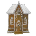 Decoration House with LED Brown White 12x9x15 cm
