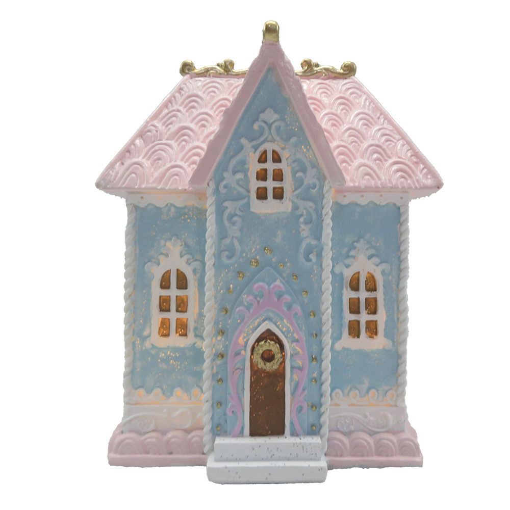 [6PR4198] Decoratie huis met LED 12x9x15 cm