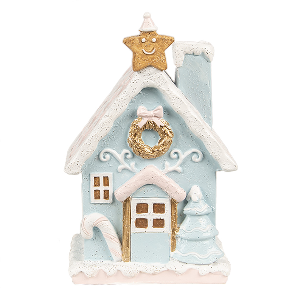 [6PR4201] Décoration Maison avec LED Bleu Rose 9x8x15 cm