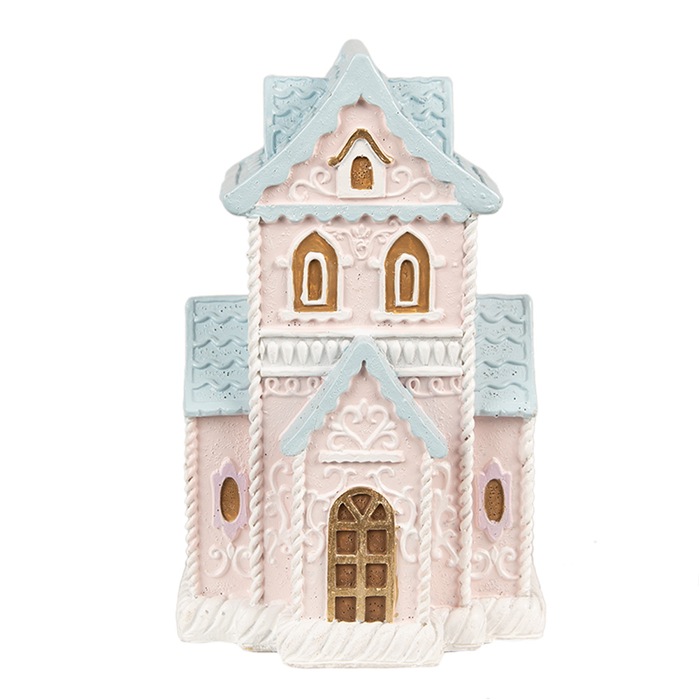 [6PR4203] Decoratie huis met LED 10x8x16 cm