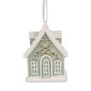 Ciondolo di decorazione di una casetta Verde 6x4x8 cm