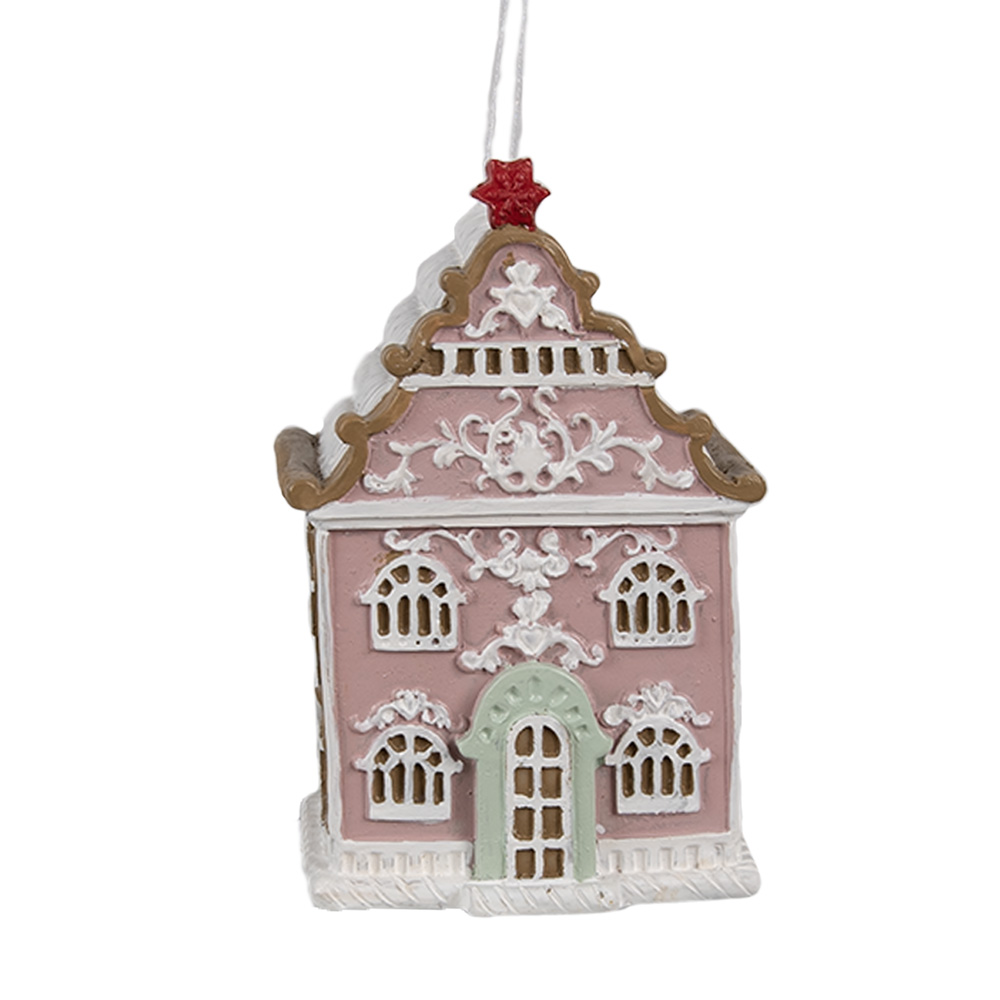 [6PR4215] Decoratie hanger huisje 6x4x9 cm