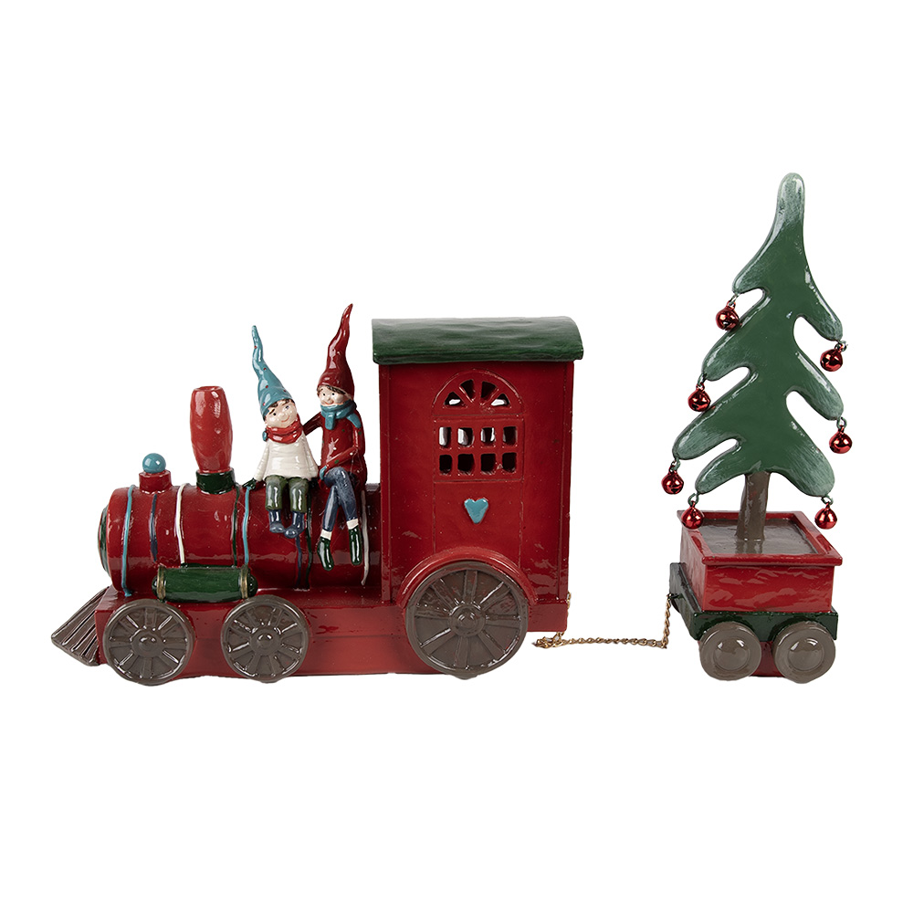 [6PR4239] Decoratie trein met LED 30x7x21 cm / 2xAAA