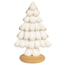 Christmas Decoration Statue Christmas Tree Beige Brown 17x11x26 cm