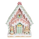 Dekoration Haus Rosa Braun 20x16x25 cm