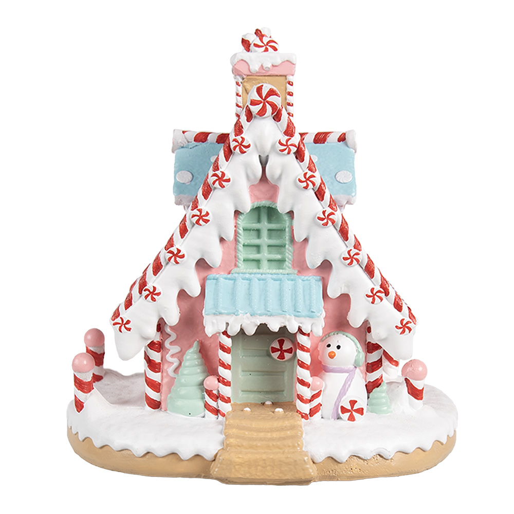 [6PR4268] Decorazione Casa Rosa Viola 16x13x15 cm