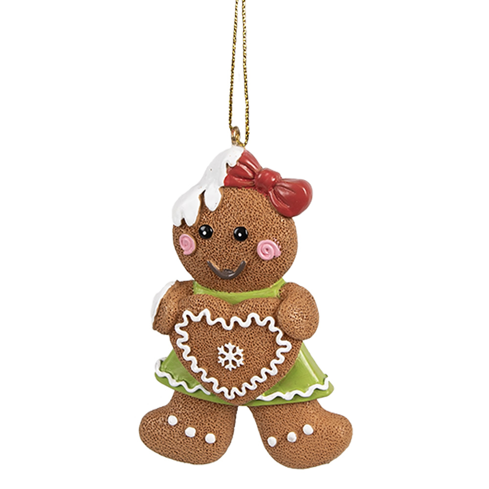 [6PR4331] Decoratie hanger peperkoekpop 5x1x8 cm