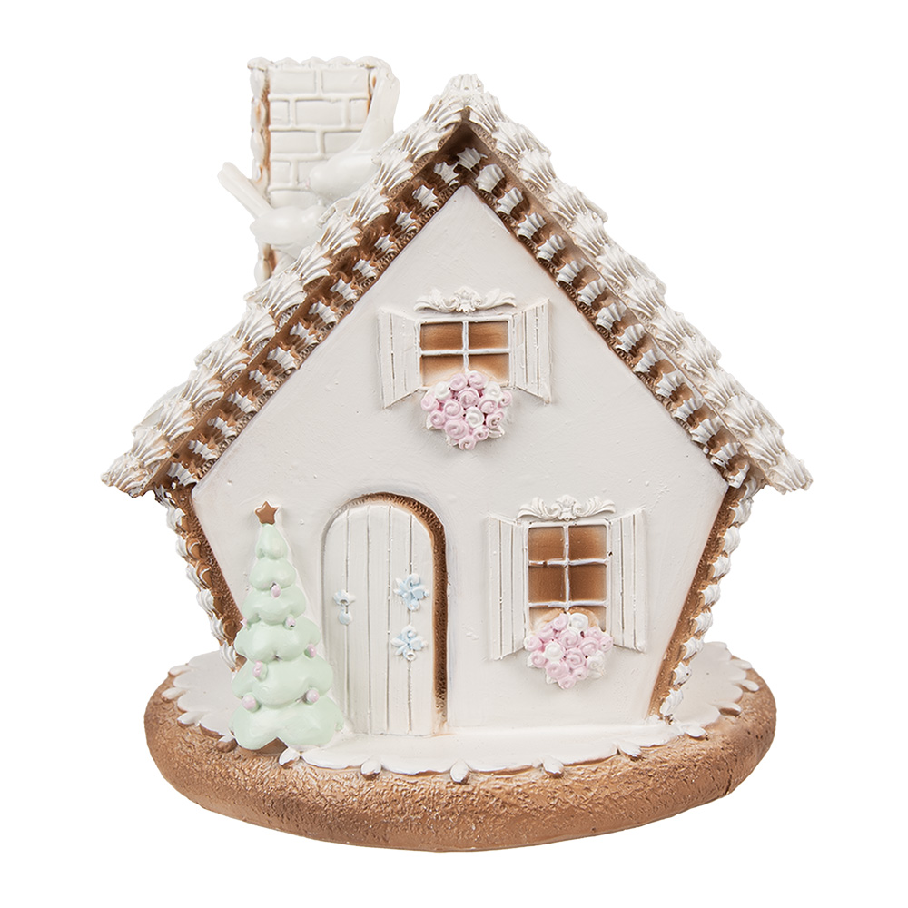 [6PR4349] Decoratie huis met LED 17x16x17 cm / 3xAAA