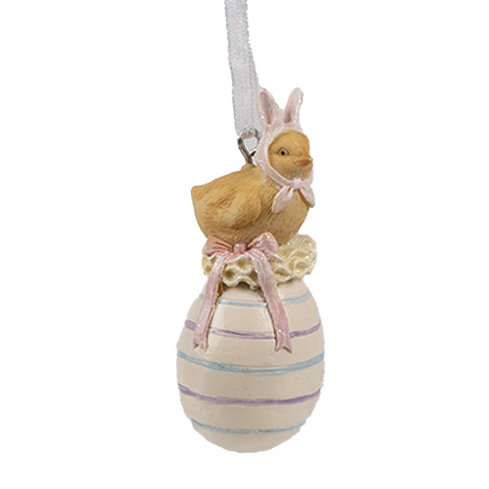[6PR4406] Decoratie hanger kuiken 3x3x7 cm