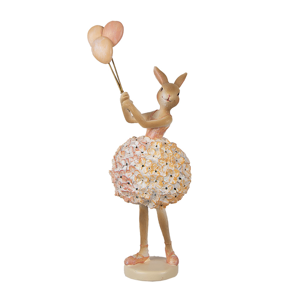 Decoratie konijn 11x7x27 cm