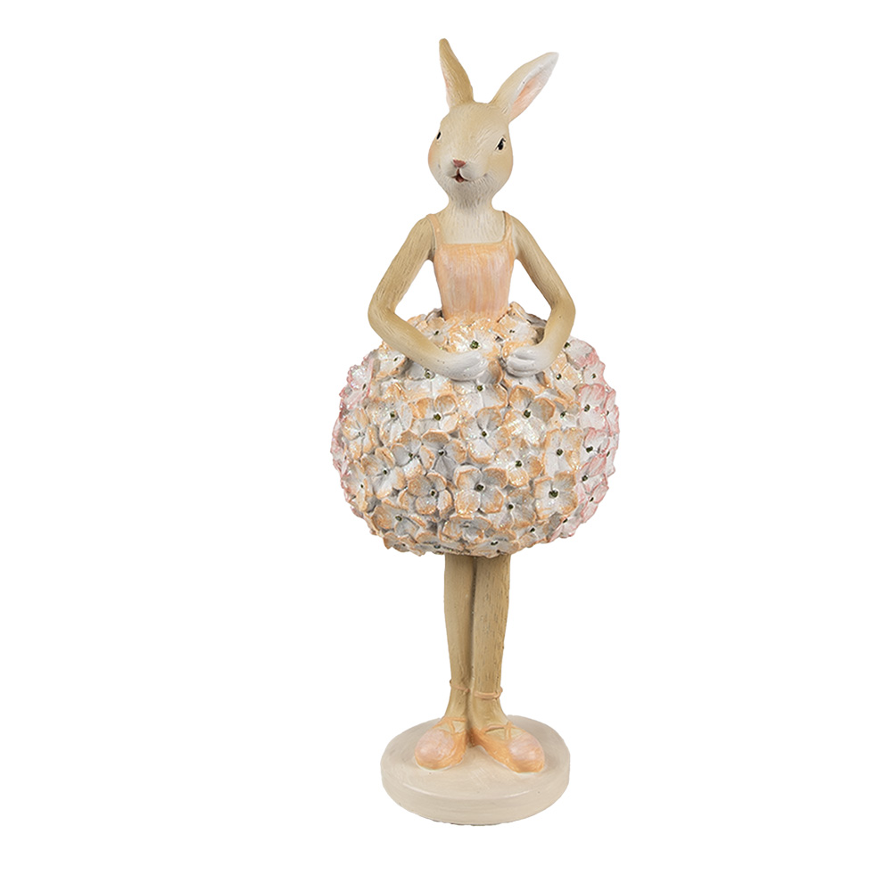 [6PR4418] Image de décoration des Lapin Beige Rose 9x7x22 cm