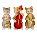 Decoration katten 4x6x10 cm (set 3)