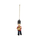 Dekoration Anhänger Soldat Rot Schwarz 4x2x8 cm