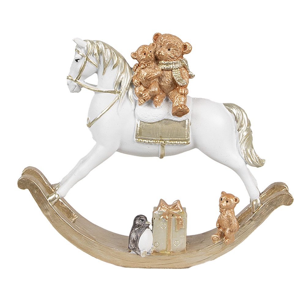 [6PR4921GG] Decoratie hobbelpaard 18x4x15 cm