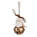 Pendente Babbo Natale Campana Bianco, Rosso Ø 5x8 cm