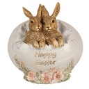 Decoratie Hase met ei 11x9x11 cm