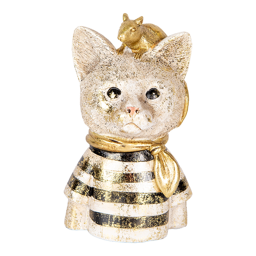 [6PR5075] Decoratie buste kat 11x9x18 cm