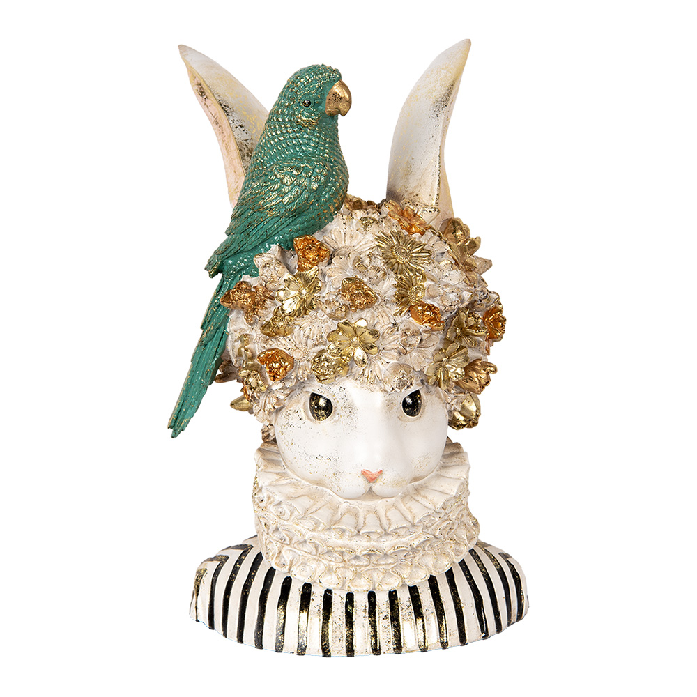 [6PR5089] Decoratie buste konijn 23x21x35 cm
