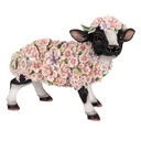 Statua Decorativa Mucca Nero bianco Rosa 41x19x33 cm