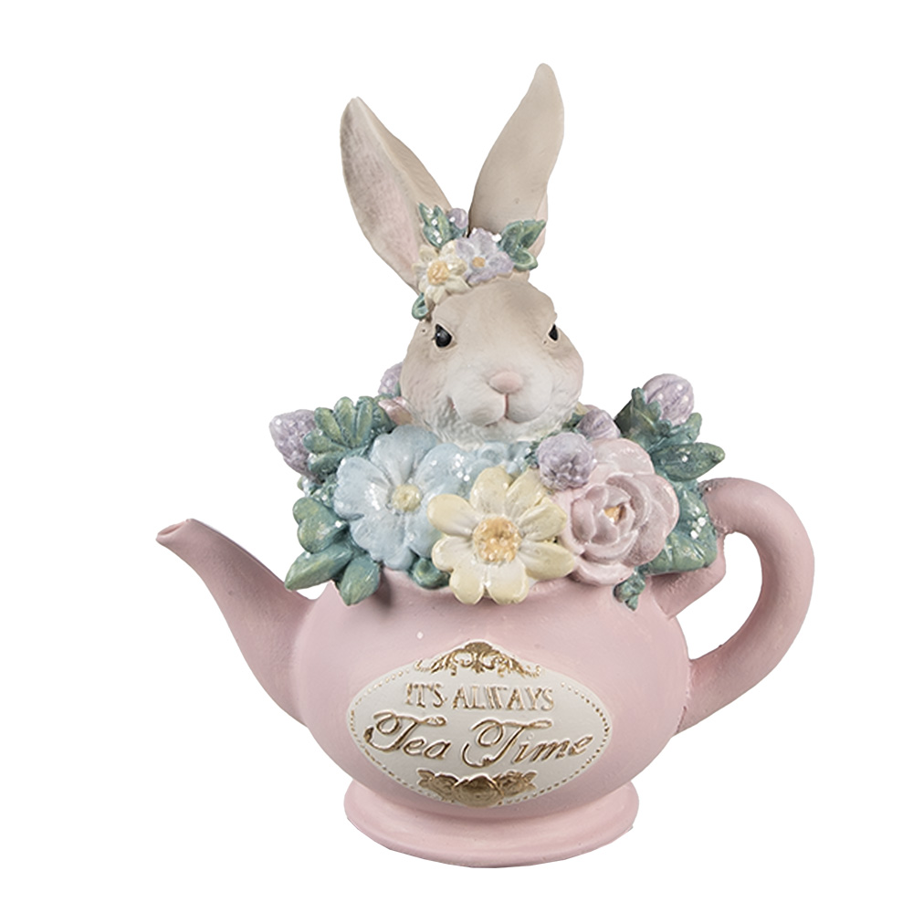 Decoratie konijn 13x8x14 cm